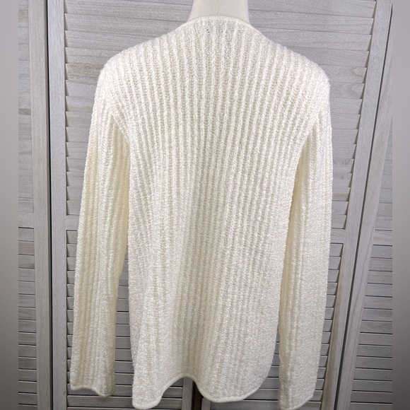 SIDEFFECTS Vintage 80's Open Front Cozy Cardigan Ivory-Medium - Picture 2 of 2